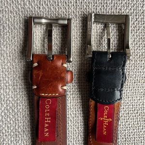 Two Cole Haan Belts